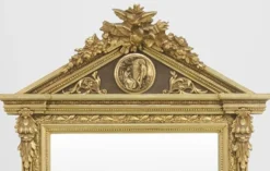 Casa Padrino Barock Wandspiegel Gold 204 x 113 cm - Antik Stil Replikat mit prunkvollem Rahmen