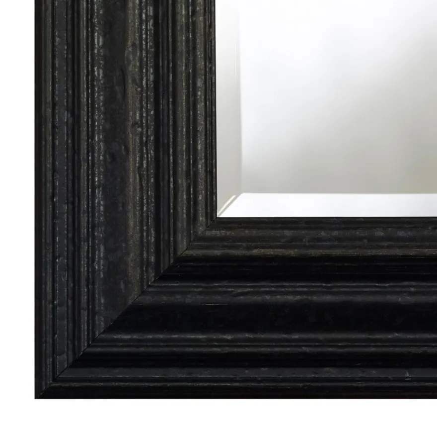 Casa Padrino Barock Wandspiegel Schwarz 93 x H. 122 cm - Barockstil Wohnzimmer Möbel