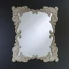 Casa Padrino Barock Wandspiegel im Antik Stil Creme 92 x 110 cm - Handgefertigter Spiegel in Antikweiß
