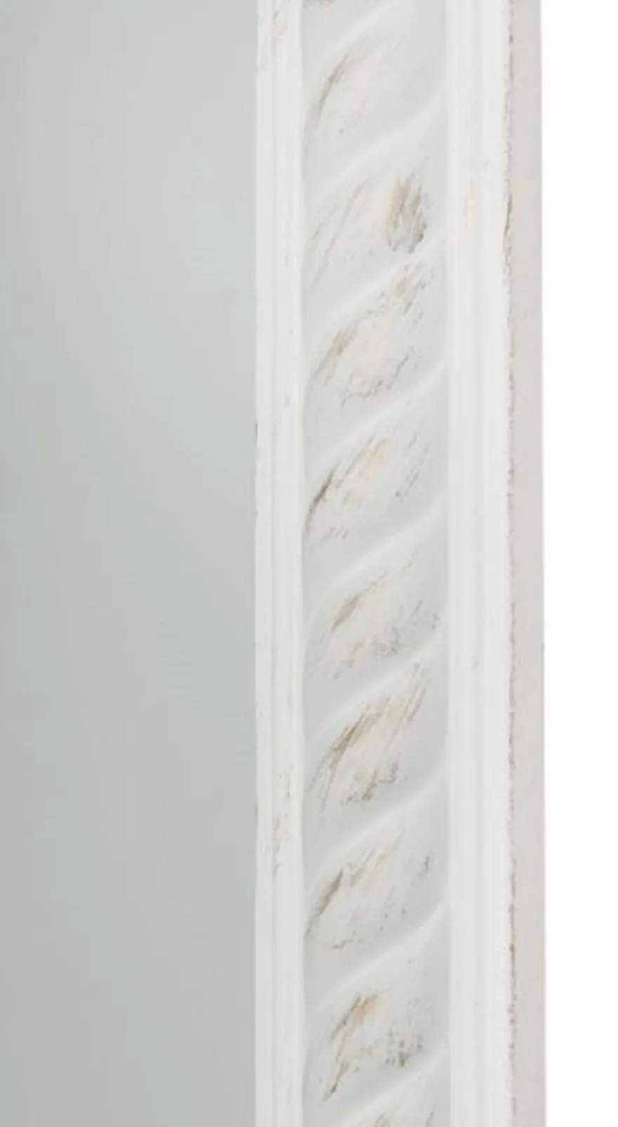 Casa Padrino Barock Wandspiegel Antik Weiß / Gold 62 x H. 187 cm - Barock Spiegel