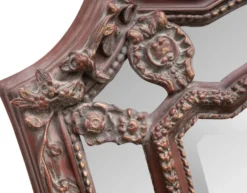 Casa Padrino Barock Wandspiegel Rotbraun 115 x H. 207 cm - Barockstil Spiegel
