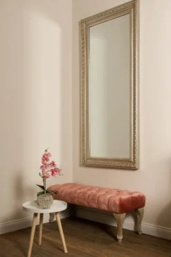 Casa Padrino Barock Wandspiegel Silber 72 x H. 162 cm - Handgefertigter Spiegel im Barockstil