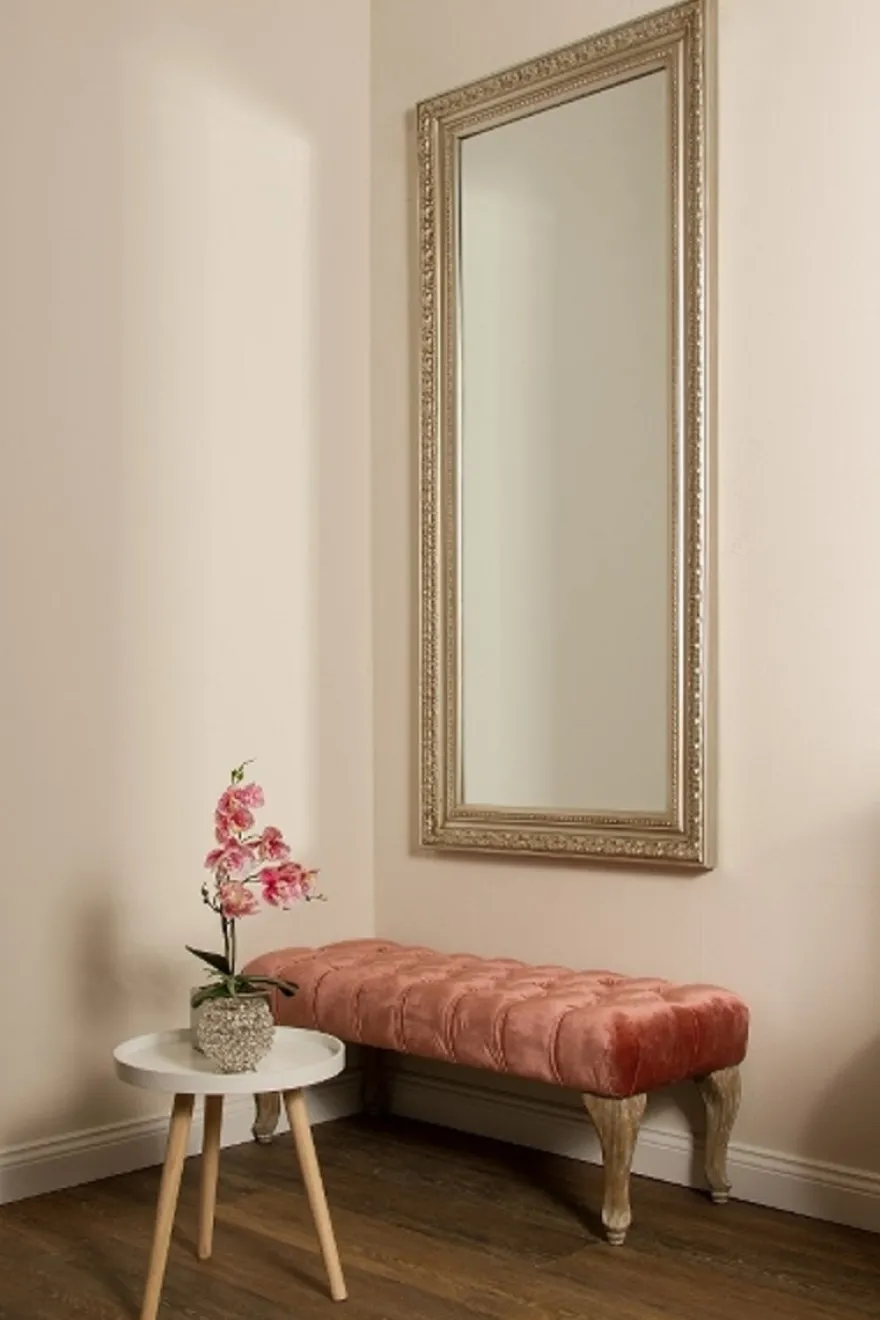 Casa Padrino Barock Wandspiegel Silber 72 x H. 162 cm - Handgefertigter Spiegel im Barockstil
