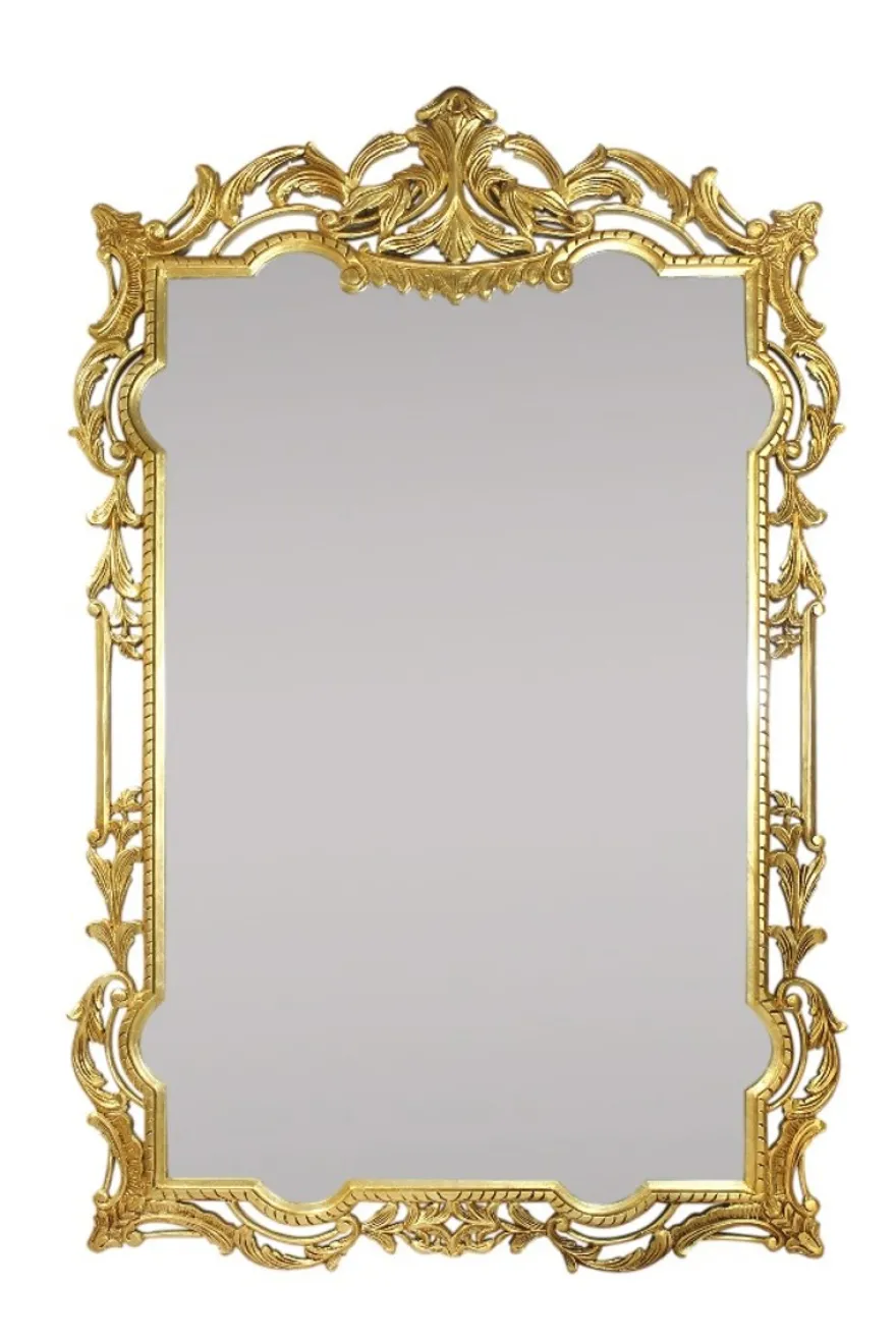 Casa Padrino Barock Wandspiegel Prunkvoller Spiegel im Antik Stil Gold 70 x 110 cm