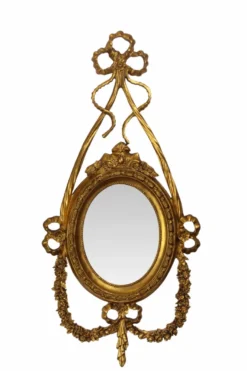 Casa Padrino Barock Wandspiegel im italienischen Stil Gold 59 x 125,5 cm - Prunkvoller Spiegel aus Holz und Polyresin