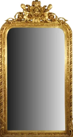 Casa Padrino Barock Wandspiegel Gold 100 x H. 186 cm - Prunkvoller Barock Spiegel mit wunderschönen Verzierungen