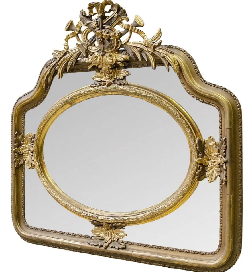 Casa Padrino Barock Wandspiegel Gold 107 x H. 107 cm - Edel & Prunkvoll