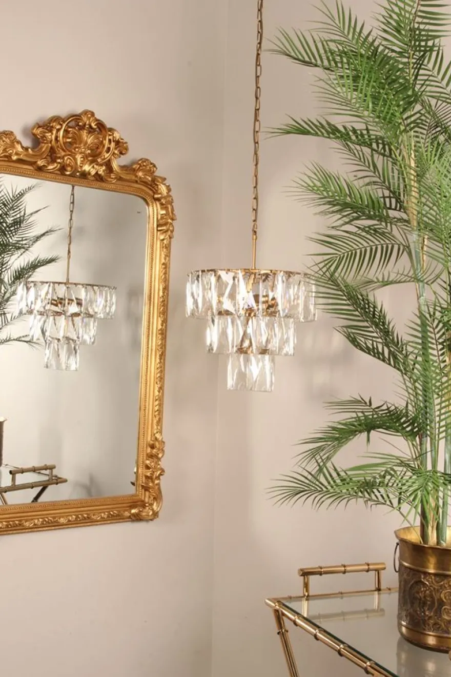 Casa Padrino Barock Wandspiegel Gold 90 x H. 158 cm - Prunkspiegel mit dekorativer Krone