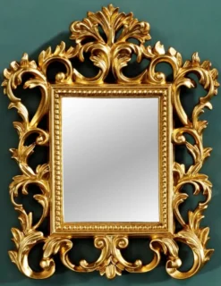 Casa Padrino Barock Wandspiegel Gold 40 x H. 50 cm - Barockstil Möbel