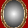 Casa Padrino Barock Wandspiegel aus Italien Gold Oval 101 x 81 cm - Prunkvoller Spiegel im Antik Stil