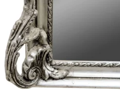 Casa Padrino Barock Wandspiegel Silber 54 x H. 172 cm - Wohnzimmer Spiegel Antik Stil Möbel