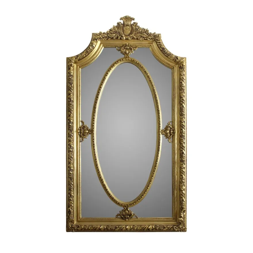 Casa Padrino Barock Wandspiegel in Gold 115 x H. 215 cm - Luxuriöser Spiegel im Antik Stil