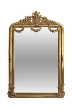 Casa Padrino Barock Wandspiegel im Antikstil - Massivholz & Polyresin, Gold, 95 x H. 165 cm