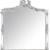 Casa Padrino Barock Wandspiegel im italienischen Antik Stil - Silber - 115 x 100 cm - Prunkvolles Design
