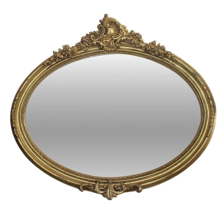 Casa Padrino Barock Wandspiegel Gold 110 x H. 80 cm - Prunkvoller Spiegel im Antik Stil