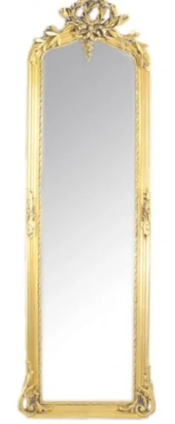 Casa Padrino Barock Wandspiegel Gold 175 x 55 cm - Antik Stil Spiegel - Hochwertiges Barock Möbel
