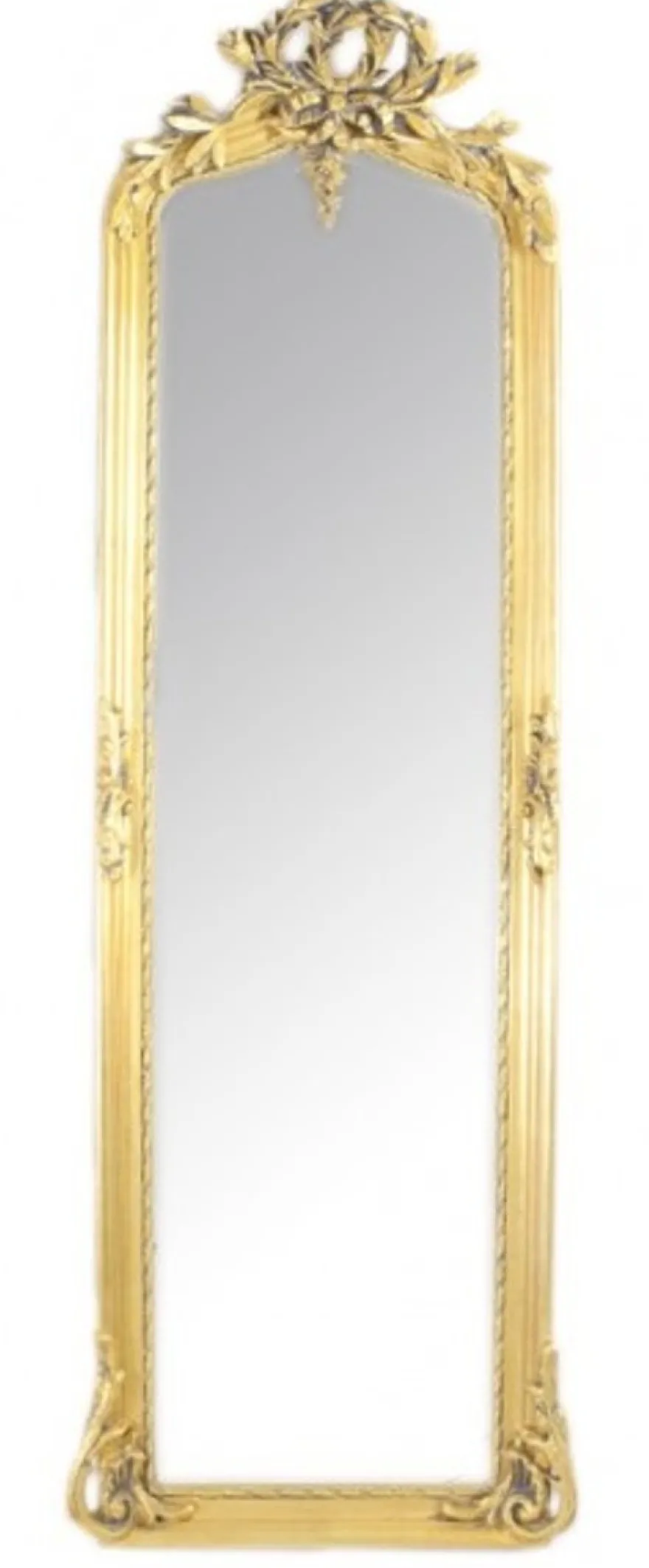 Casa Padrino Barock Wandspiegel Gold 175 x 55 cm - Antik Stil Spiegel - Hochwertiges Barock Möbel