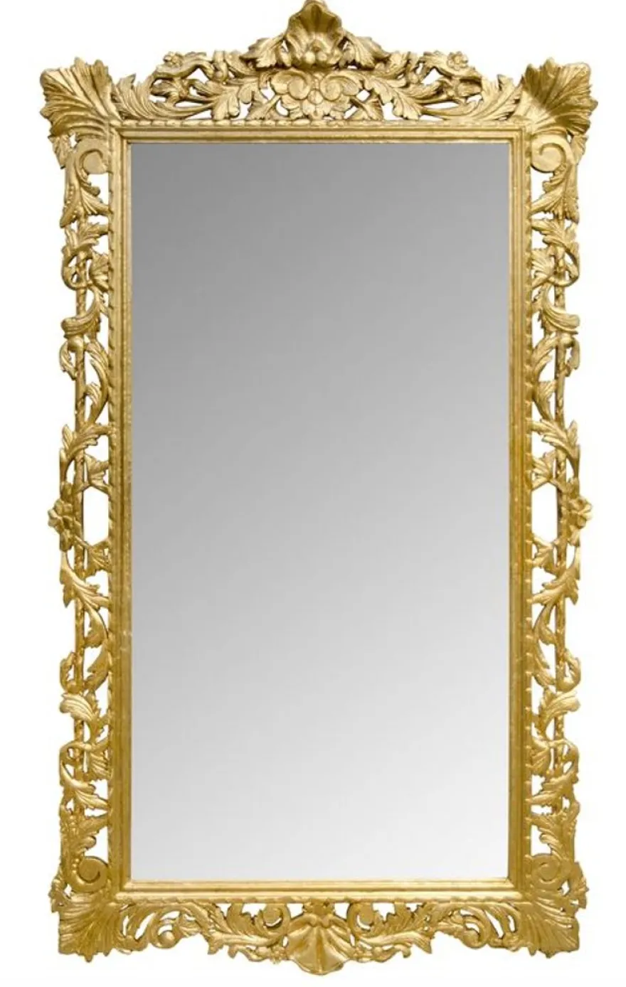 Casa Padrino Barock Wandspiegel Gold 115 x H. 202 cm - Barockstil Spiegel Antik Stil Möbel