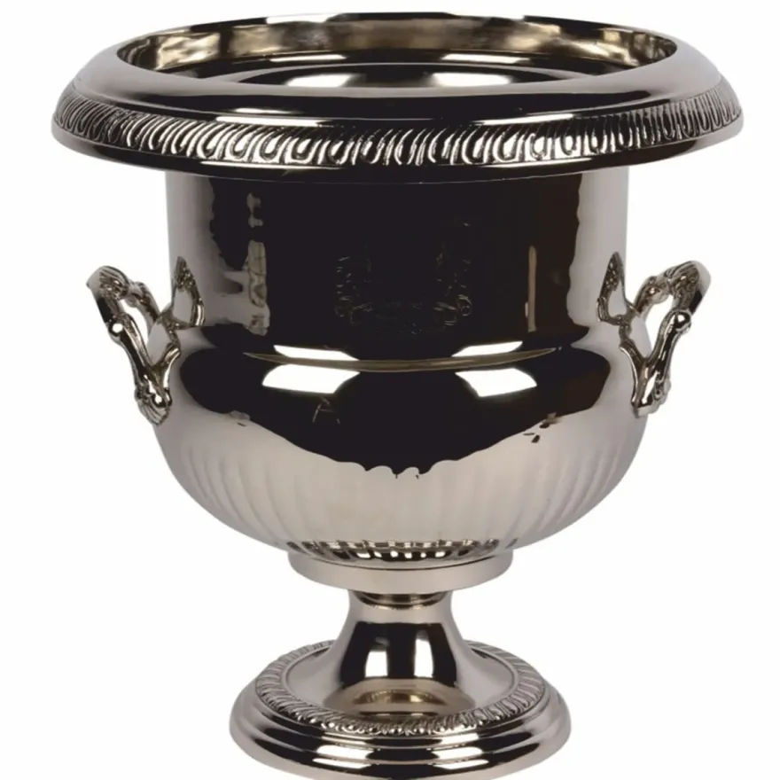Casa Padrino Barock Weinkühler Silber H. 37 cm - Barock Champagnerkühler