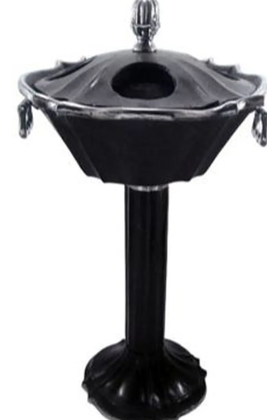 Casa Padrino Barock Weinkühlerständer für 4 Flaschen Aluminium / Antik Silber H 80 cm, Durchmesser 43 cm - Weinhalter Hotel Dekoration