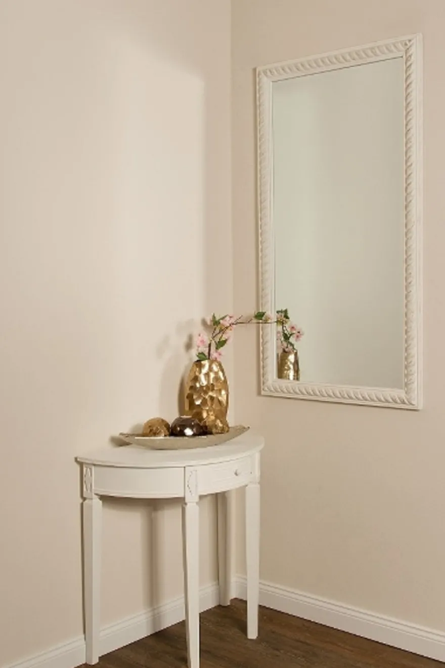Casa Padrino Barock Wohnzimmer Wandspiegel Antik Weiß / Gold 72 x H. 132 cm - Barockmöbel