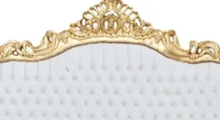 Casa Padrino Barock Wohnzimmer Set Master Weiss/Gold - 3-er Sofa & 2 Sessel - 210x90x135 cm