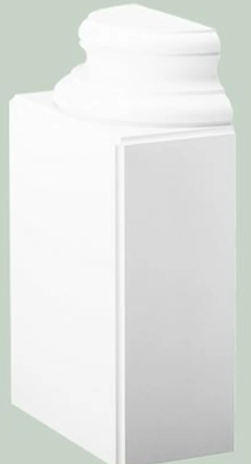 Casa Padrino Barock Zierelement Säulenfuß Sockel Weiß 35 x 17,5 x H. 57,5 cm - Prunkvolle Wanddeko - Barock Deko