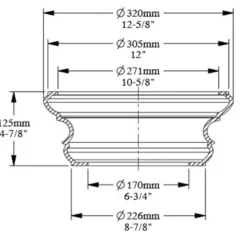 Casa Padrino Barock Zierelement Sockel Weiß Ø 32 x H. 12,5 cm - Runder Deko Säulenfuß im Barockstil