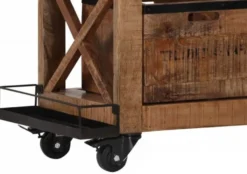 Casa Padrino Bar Trolley Servierwagen aus Mango Massivholz - Hotel & Restaurant Einrichtung Möbel