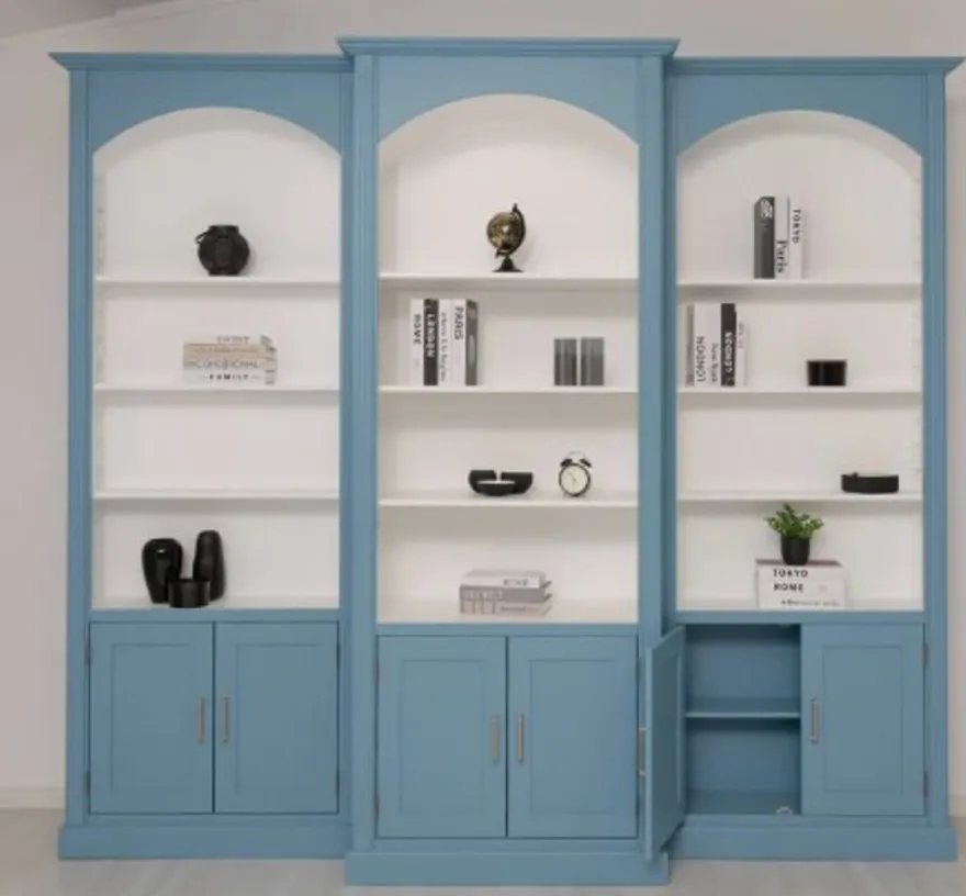 Casa Padrino Bücherregal im Landhausstil, 296 x 30 x 250 cm