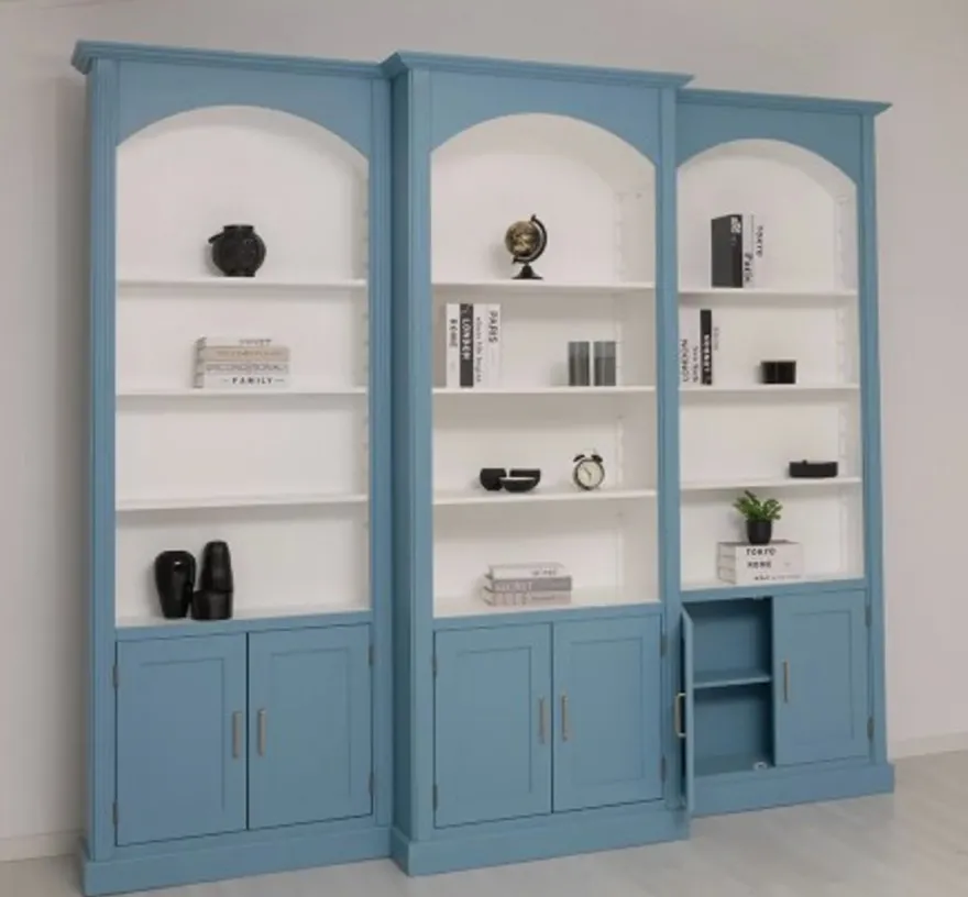 Casa Padrino Bücherregal im Landhausstil, 296 x 30 x 250 cm
