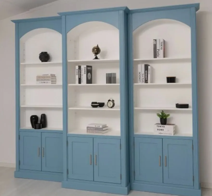 Casa Padrino Bücherregal im Landhausstil, 296 x 30 x 250 cm