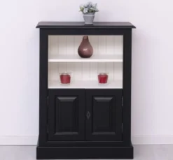 Casa Padrino Bücherregal im Landhausstil mit 2 Türen und 1 Ablage, 76 x 35 x 102 cm