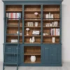 Casa Padrino Bücherregal im Landhausstil mit 4 Türen und 1 Ablage, 229 x 51 x 244 cm