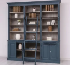 Casa Padrino Bücherregal im Landhausstil mit 4 Türen und 1 Ablage, 229 x 51 x 244 cm