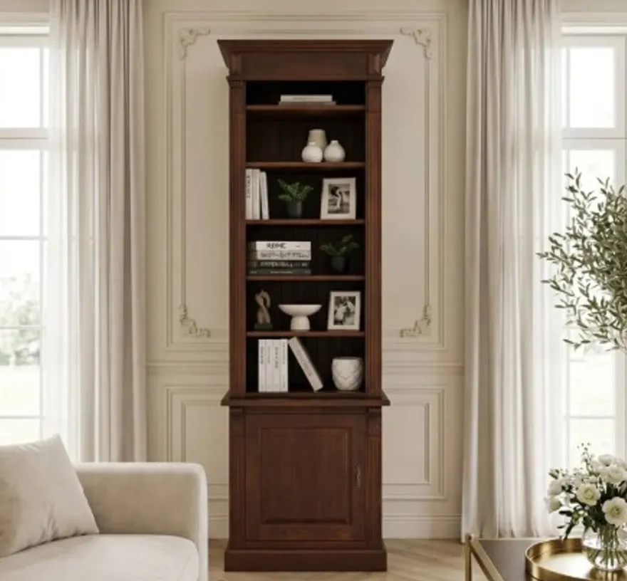 Casa Padrino Bücherregal im Landhausstil, 77 x 48 x 237 cm