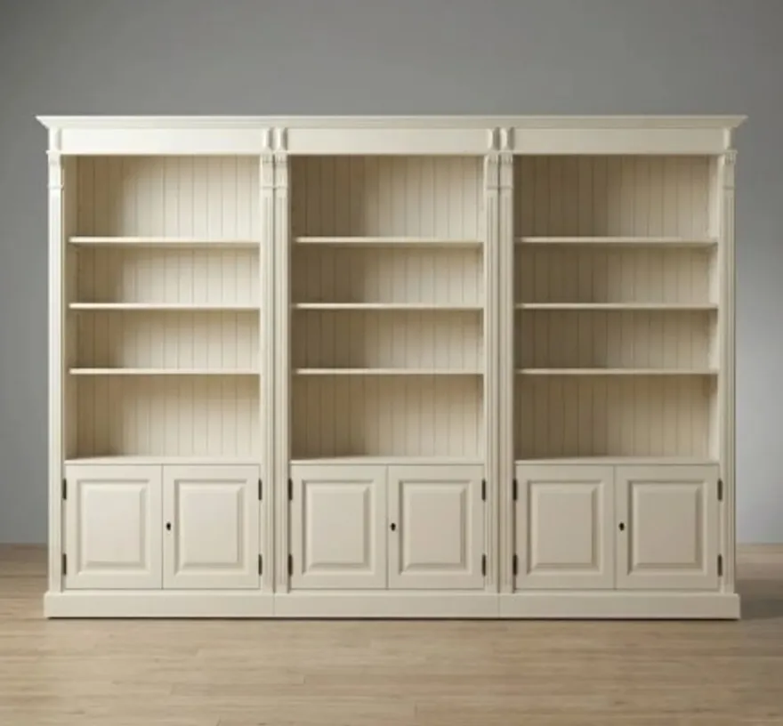 Casa Padrino Bücherregal im Landhausstil, 340 x 46 x 197 cm