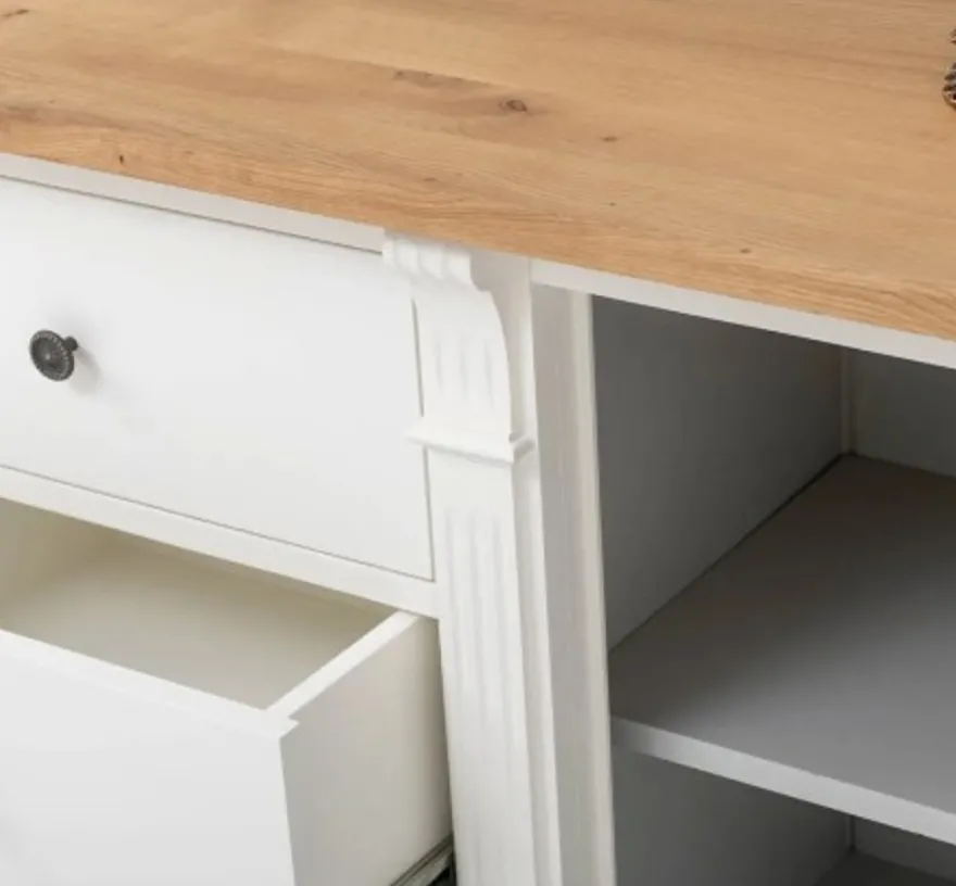 Casa Padrino Bücherregal im Landhausstil, 179 x 51 x 78 cm