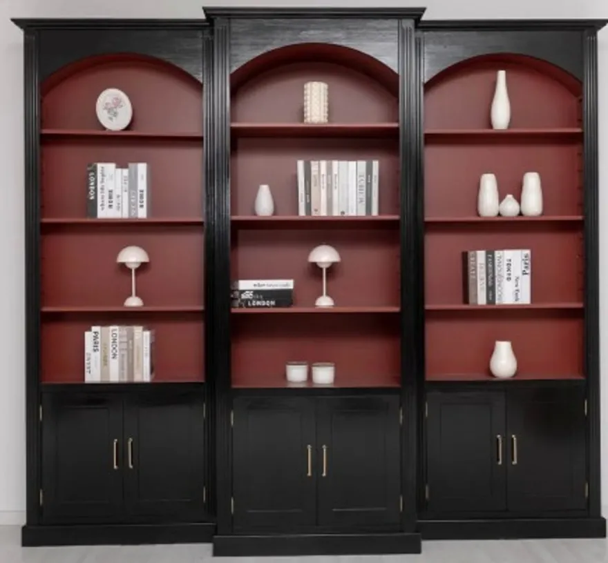 Casa Padrino Bücherregal im Landhausstil, 296 x 30 x 250 cm