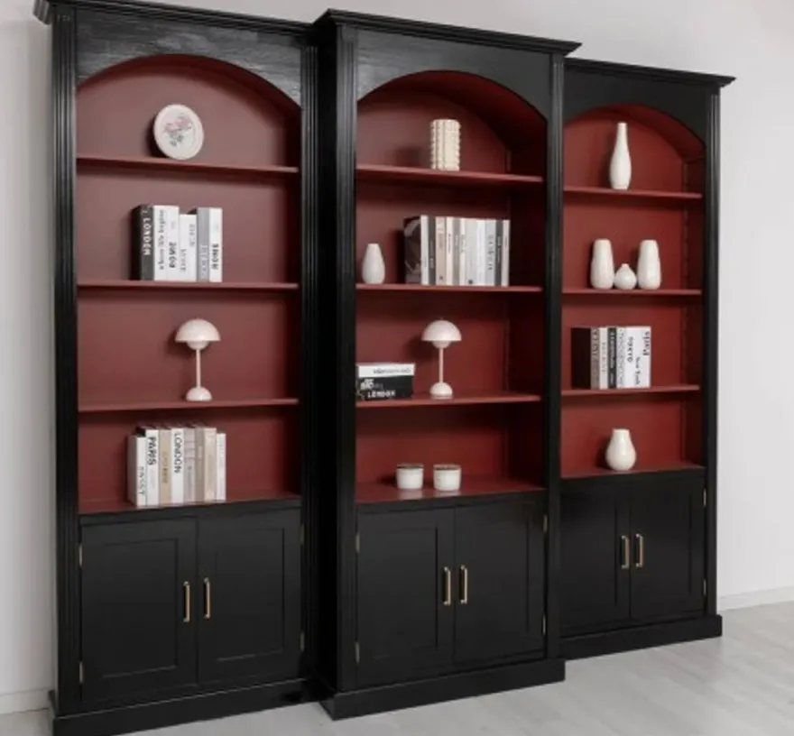 Casa Padrino Bücherregal im Landhausstil, 296 x 30 x 250 cm