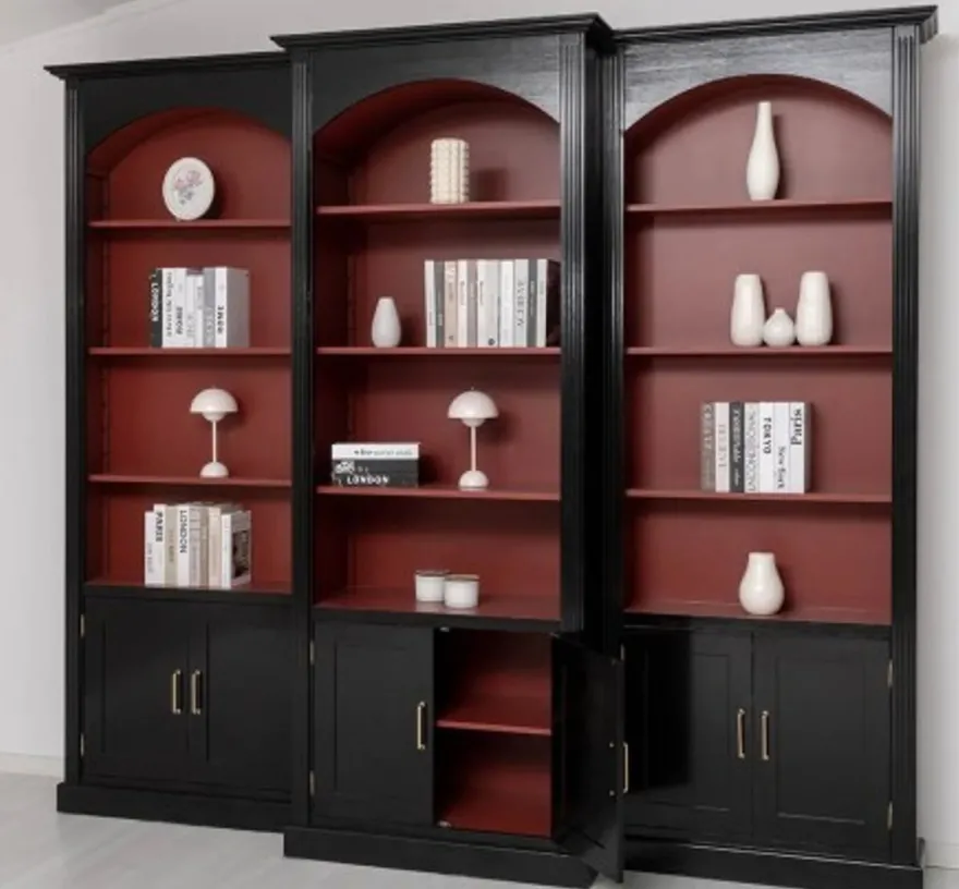 Casa Padrino Bücherregal im Landhausstil, 296 x 30 x 250 cm