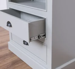 Casa Padrino Bücherregal im Landhausstil mit 2 Schubladen, 79 x 39 x 210 cm