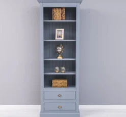 Casa Padrino Bücherregal im Landhausstil mit 2 Schubladen, 79 x 39 x 210 cm
