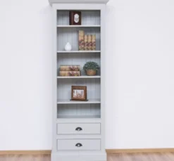 Casa Padrino Bücherregal im Landhausstil mit 2 Schubladen, 79 x 39 x 210 cm
