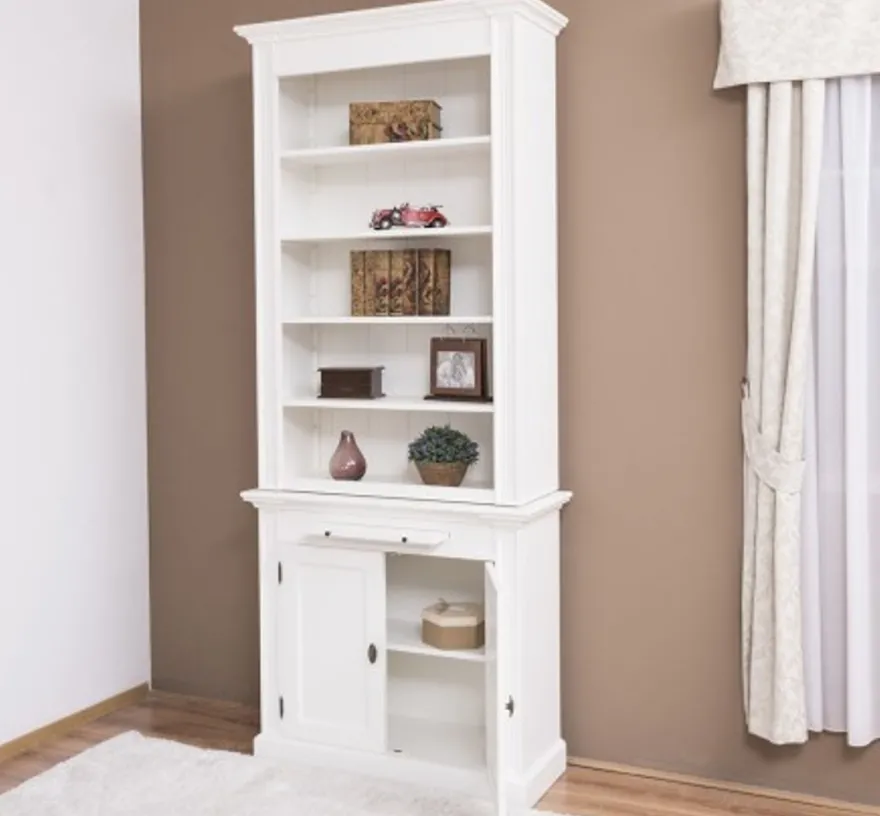 Casa Padrino Bücherregal im Landhausstil mit 2 Türen, 100 x 40 x 240 cm