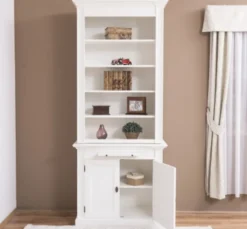 Casa Padrino Bücherregal im Landhausstil mit 2 Türen, 100 x 40 x 240 cm