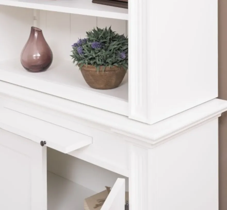 Casa Padrino Bücherregal im Landhausstil mit 2 Türen, 100 x 40 x 240 cm