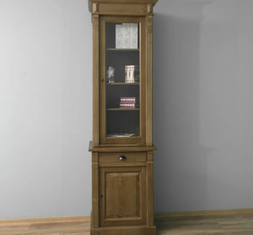 Casa Padrino Bücherregal im Landhausstil mit 1 Tür, 73 x 51 x 240 cm
