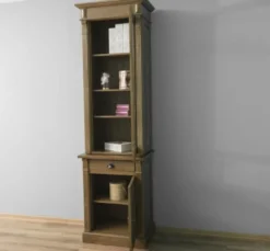 Casa Padrino Bücherregal im Landhausstil mit 1 Tür, 73 x 51 x 240 cm