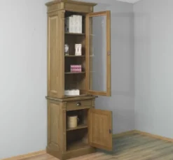 Casa Padrino Bücherregal im Landhausstil mit 1 Tür, 73 x 51 x 240 cm